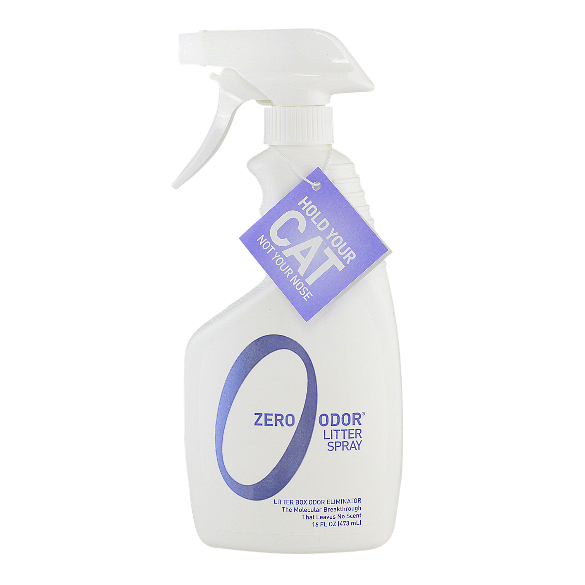 Zero Odor Litter Box Odor Eliminator, Trigger Spray, 16 ounces