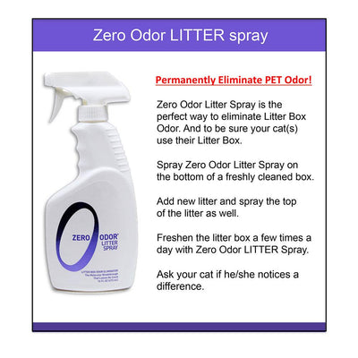 Zero Odor Litter Box Odor Eliminator, Trigger Spray, 16 ounces