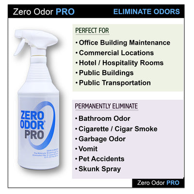 Zero Odor Pro Multi-Purpose Commercial Odor Eliminator, Trigger Spray, 32-Ounce
