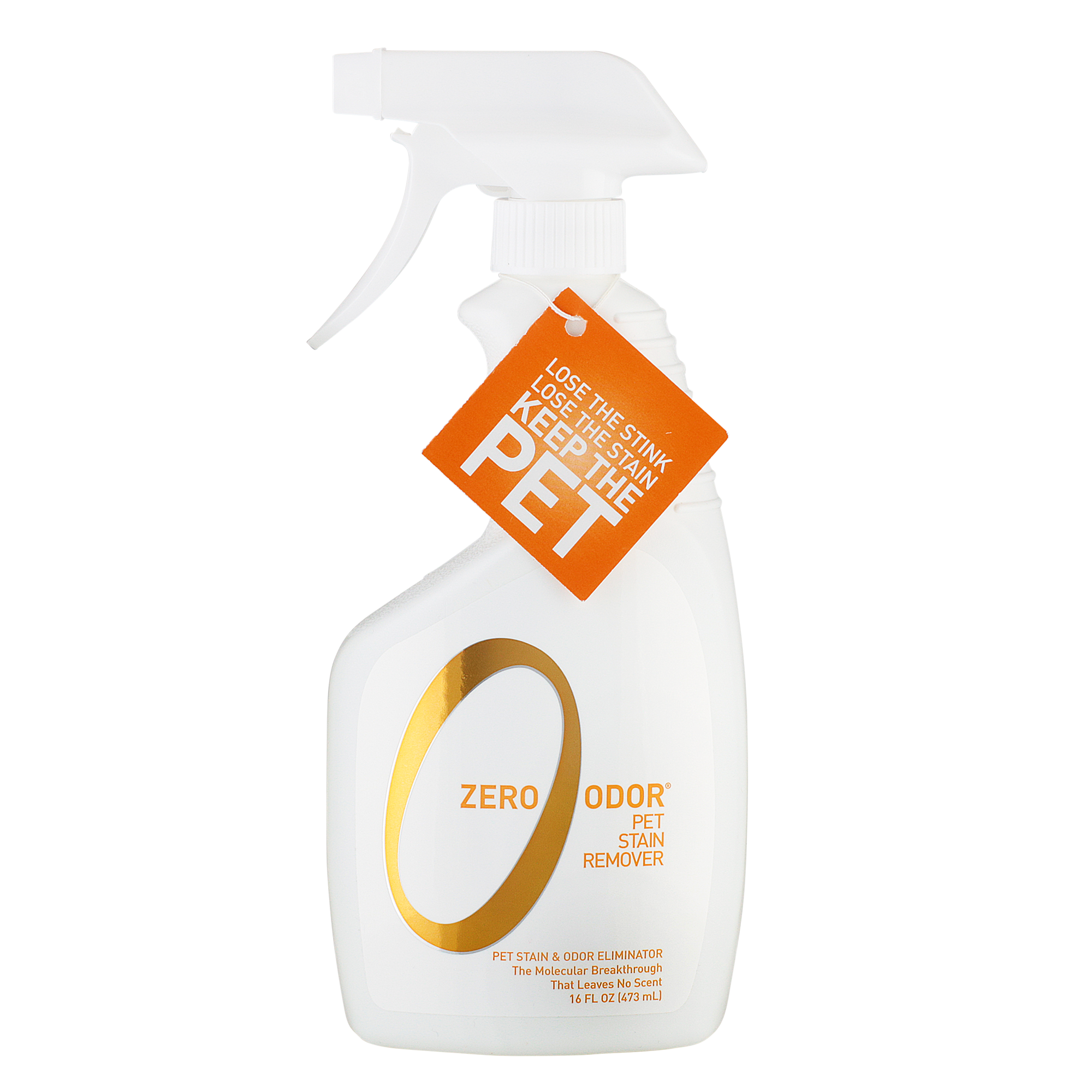 Zero Odor Pet Stain Remover and Molecular Odor Eliminator, 16-ounces